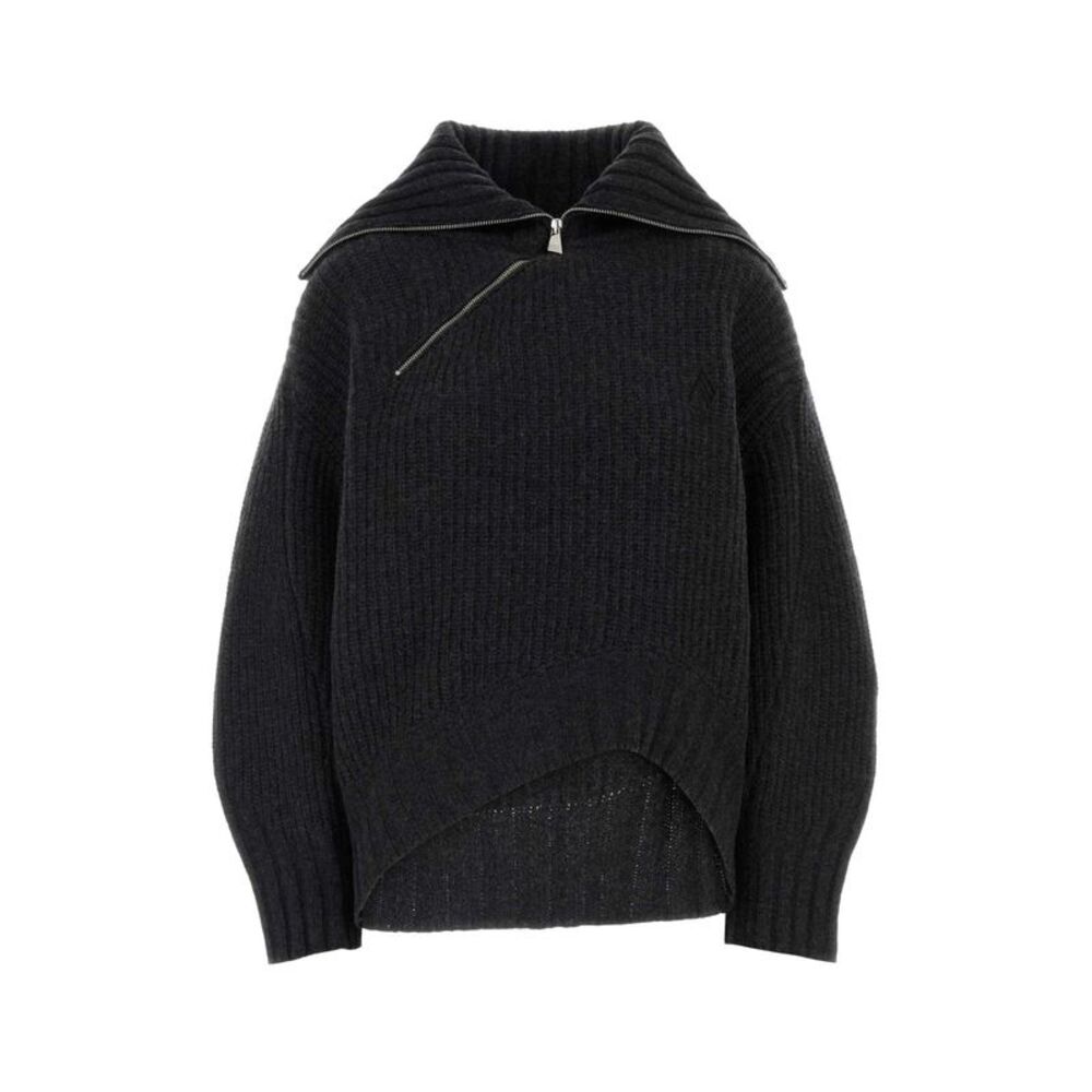 The Attico Women Charcoal Wool Blend Sweater